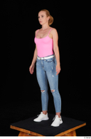  Vinna Reed casual pink bodysuit standing whole body 0002.jpg